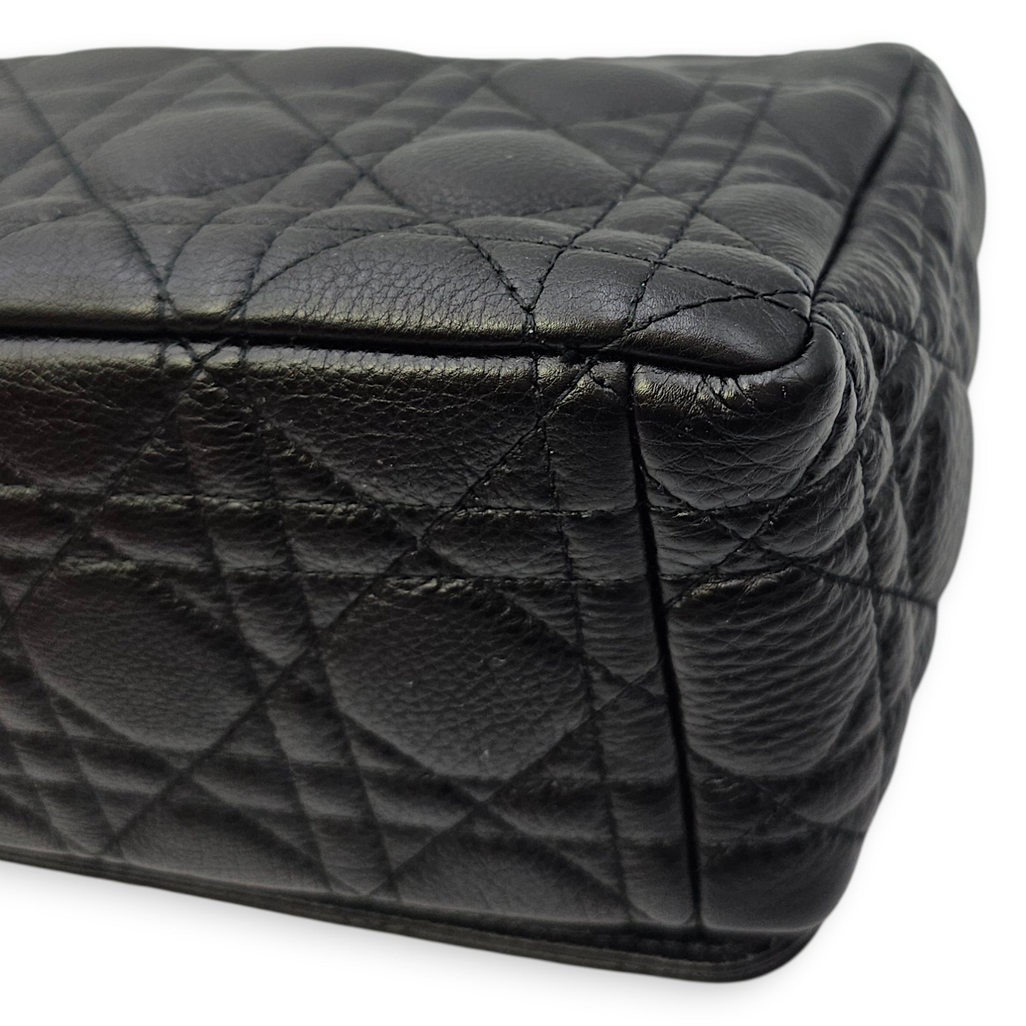 Caro Medium Black Shoulder Bag in Calfskin Gold hardware