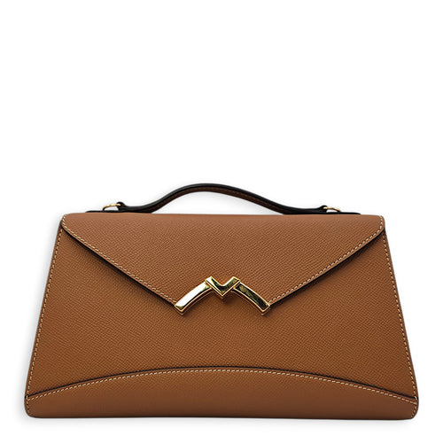 Gabrielle Crossbody Bag Beige Crossbody Bag in Calfskin Gold hardware