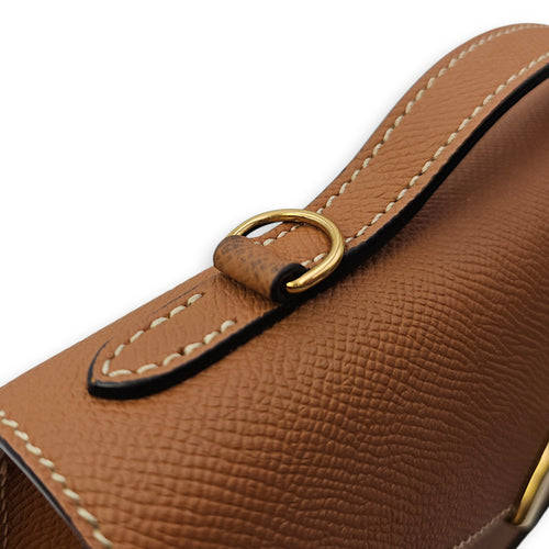 Gabrielle Crossbody Bag Beige Crossbody Bag in Calfskin Gold hardware