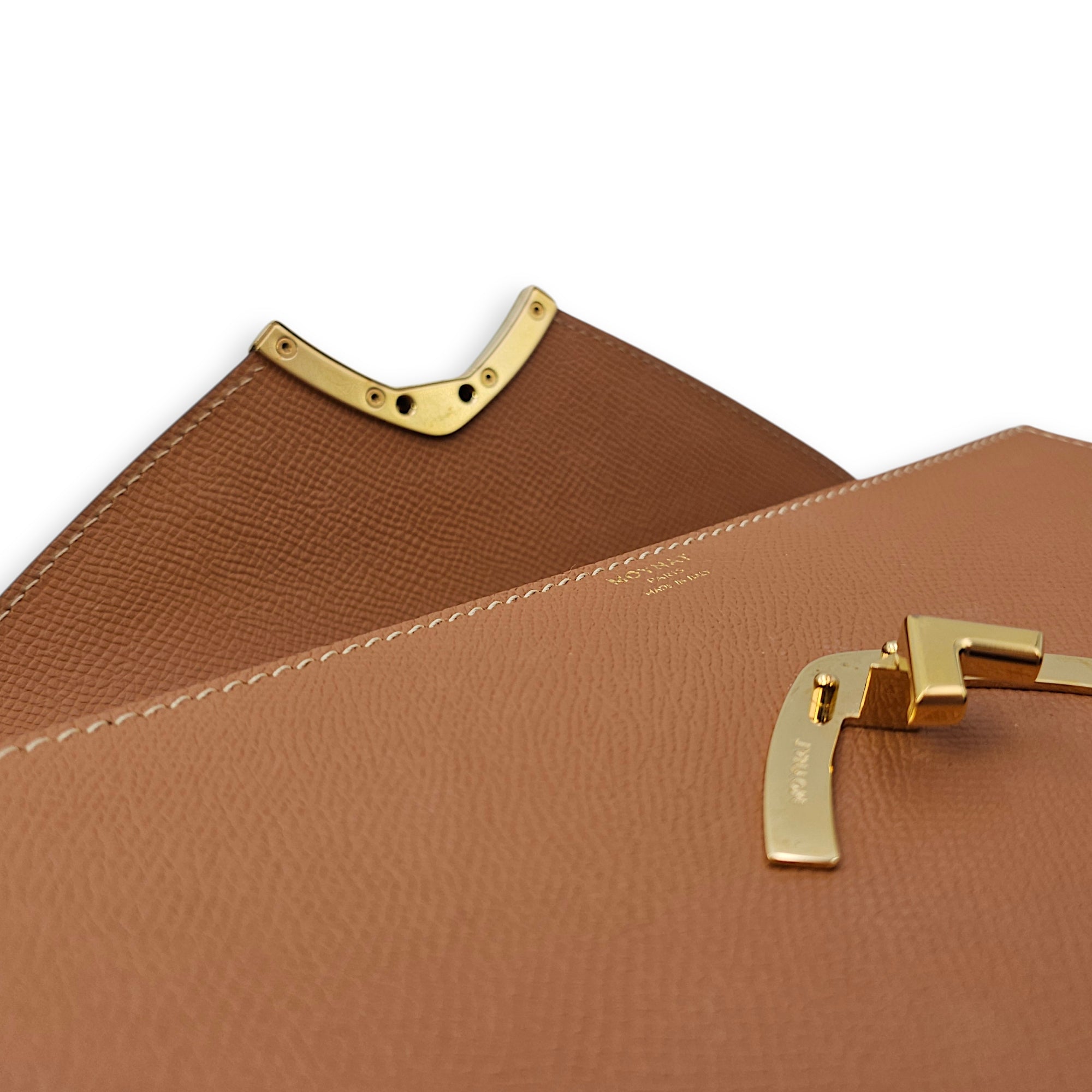 Gabrielle Crossbody Bag Beige Crossbody Bag in Calfskin Gold hardware