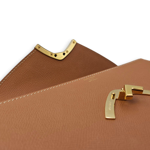 Gabrielle Crossbody Bag Beige Crossbody Bag in Calfskin Gold hardware