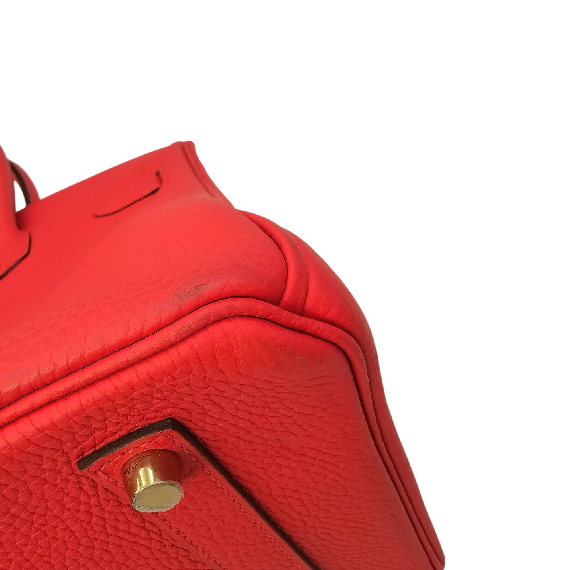 Birkin 35 Rouge Tomate in Clemence Gold hardware