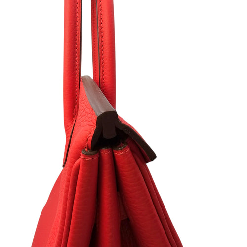 Birkin 35 Rouge Tomate in Clemence Gold hardware