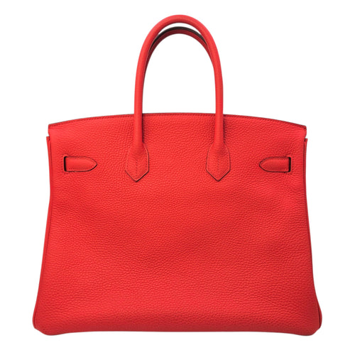 Birkin 35 Rouge Tomate in Clemence Gold hardware