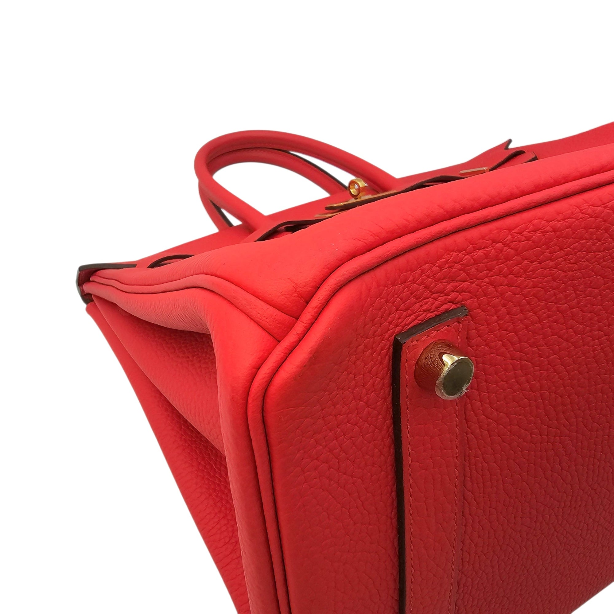 Birkin 35 Rouge Tomate in Clemence Gold hardware
