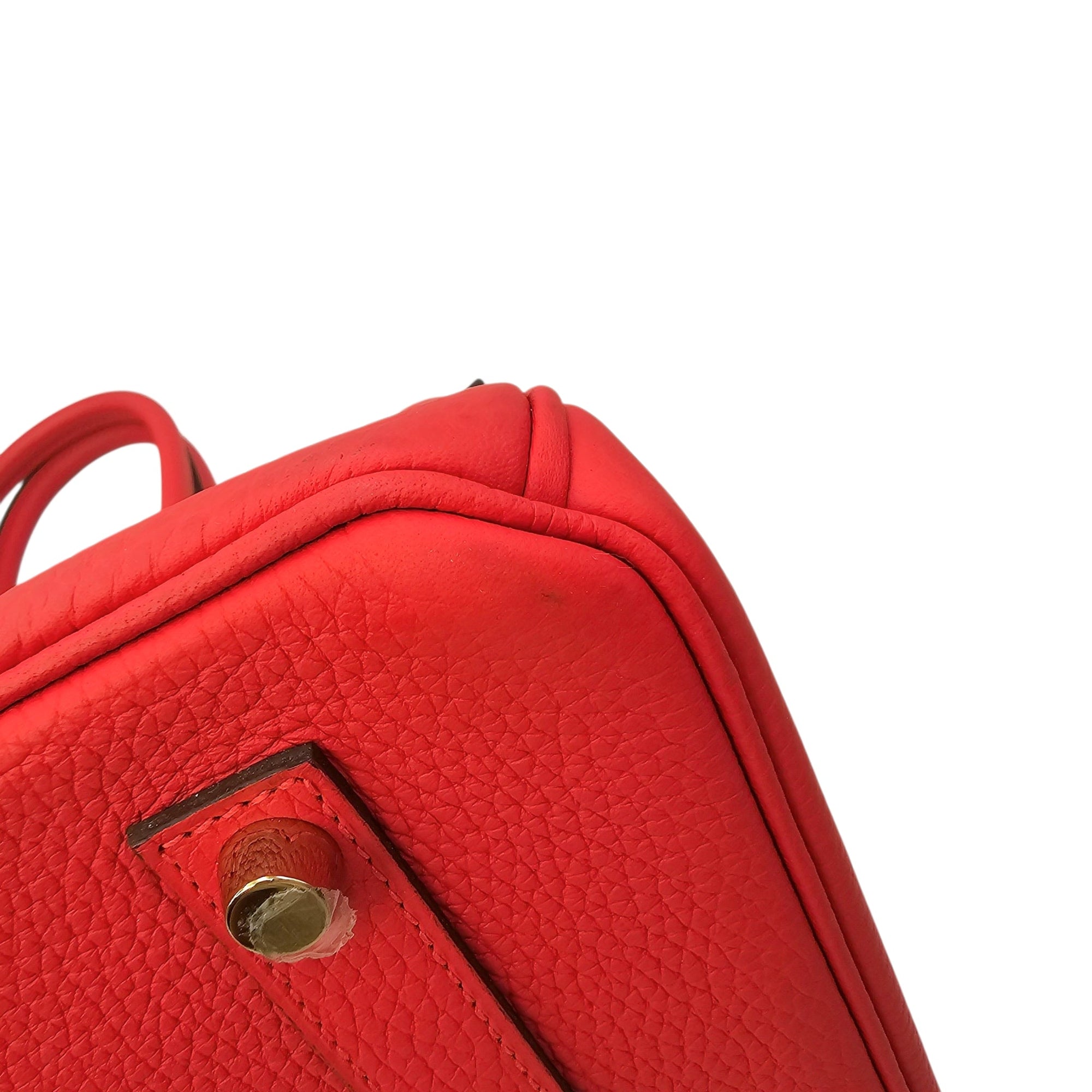 Birkin 35 Rouge Tomate in Clemence Gold hardware