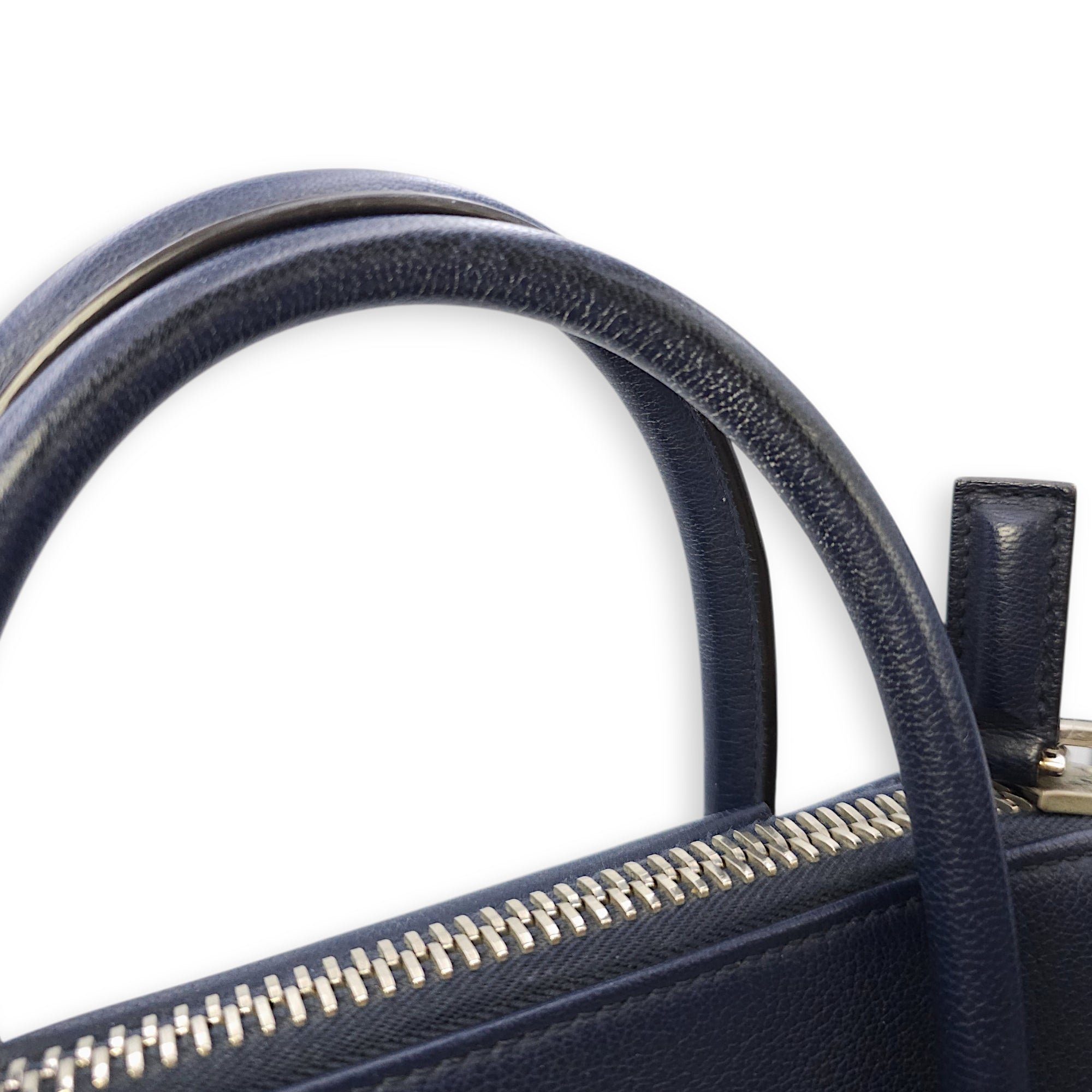 Antigona Small Blue Shoulder Bag in Calfskin Silver hardware CL2602-19438 11