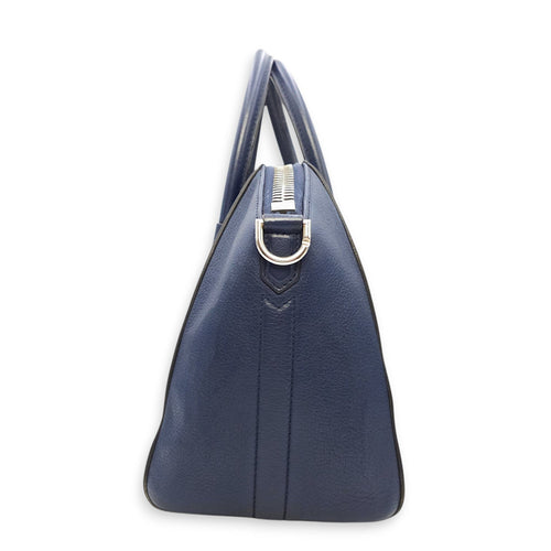 Antigona Small Blue Shoulder Bag in Calfskin Silver hardware CL2602-19438 7