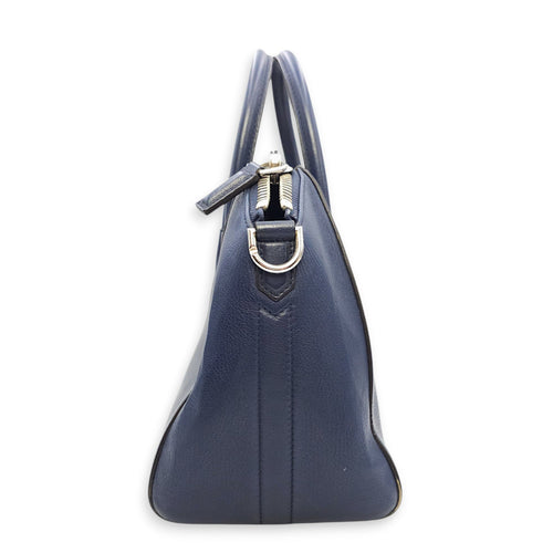 Antigona Small Blue Shoulder Bag in Calfskin Silver hardware CL2602-19438 8