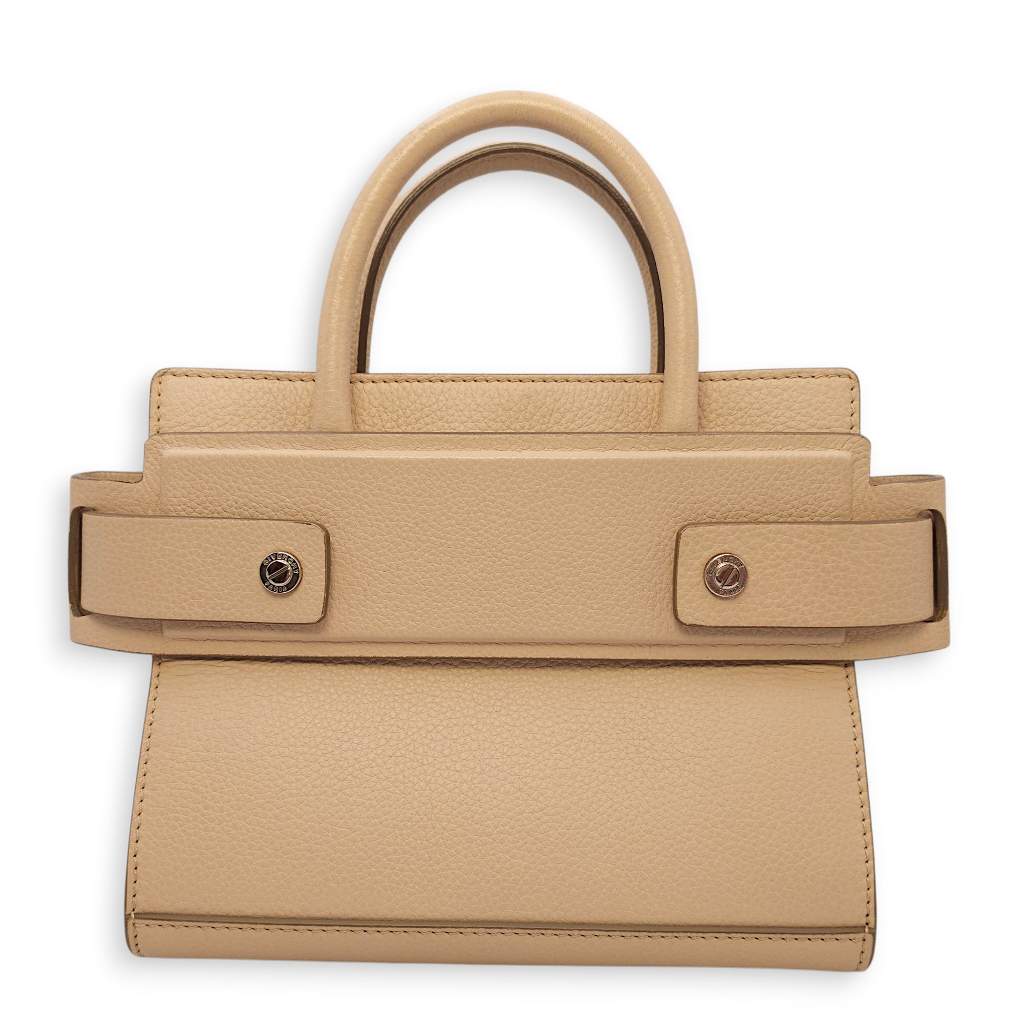 Horizon Tote Mini Beige Crossbody Bag in Calfskin Silver hardware CL2602-19439 2