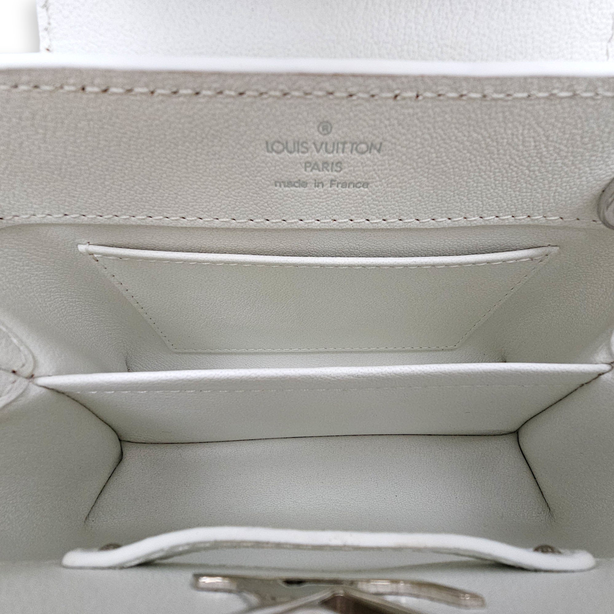 Capucines Mini White Shoulder Bag in Shiny Alligator Palladium hardware SL2603-20375 6