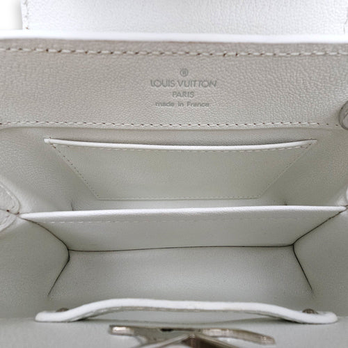 Capucines Mini White Shoulder Bag in Shiny Alligator Palladium hardware SL2603-20375 6
