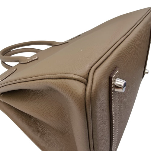 Birkin 30 Etoupe in Epsom Palladium hardware CL2602-19475 11