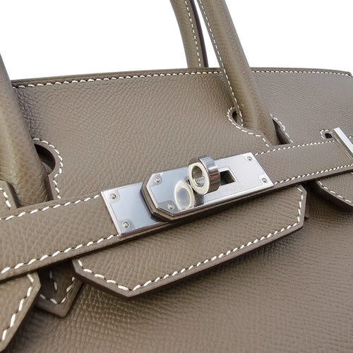 Birkin 30 Etoupe in Epsom Palladium hardware CL2602-19475 12
