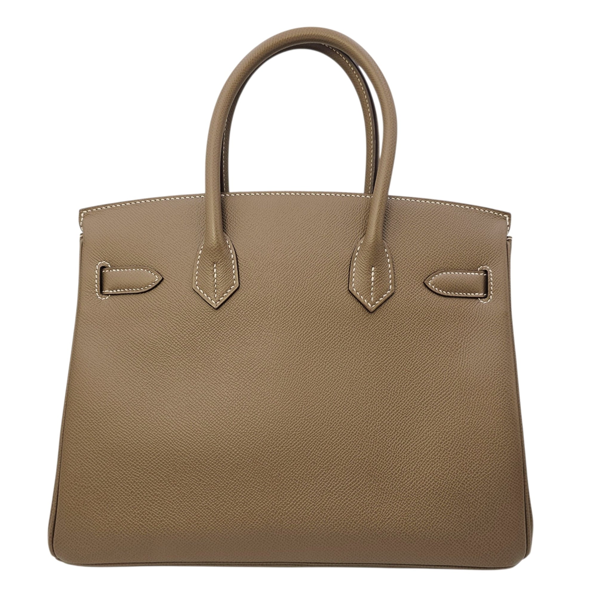 Birkin 30 Etoupe in Epsom Palladium hardware CL2602-19475 2