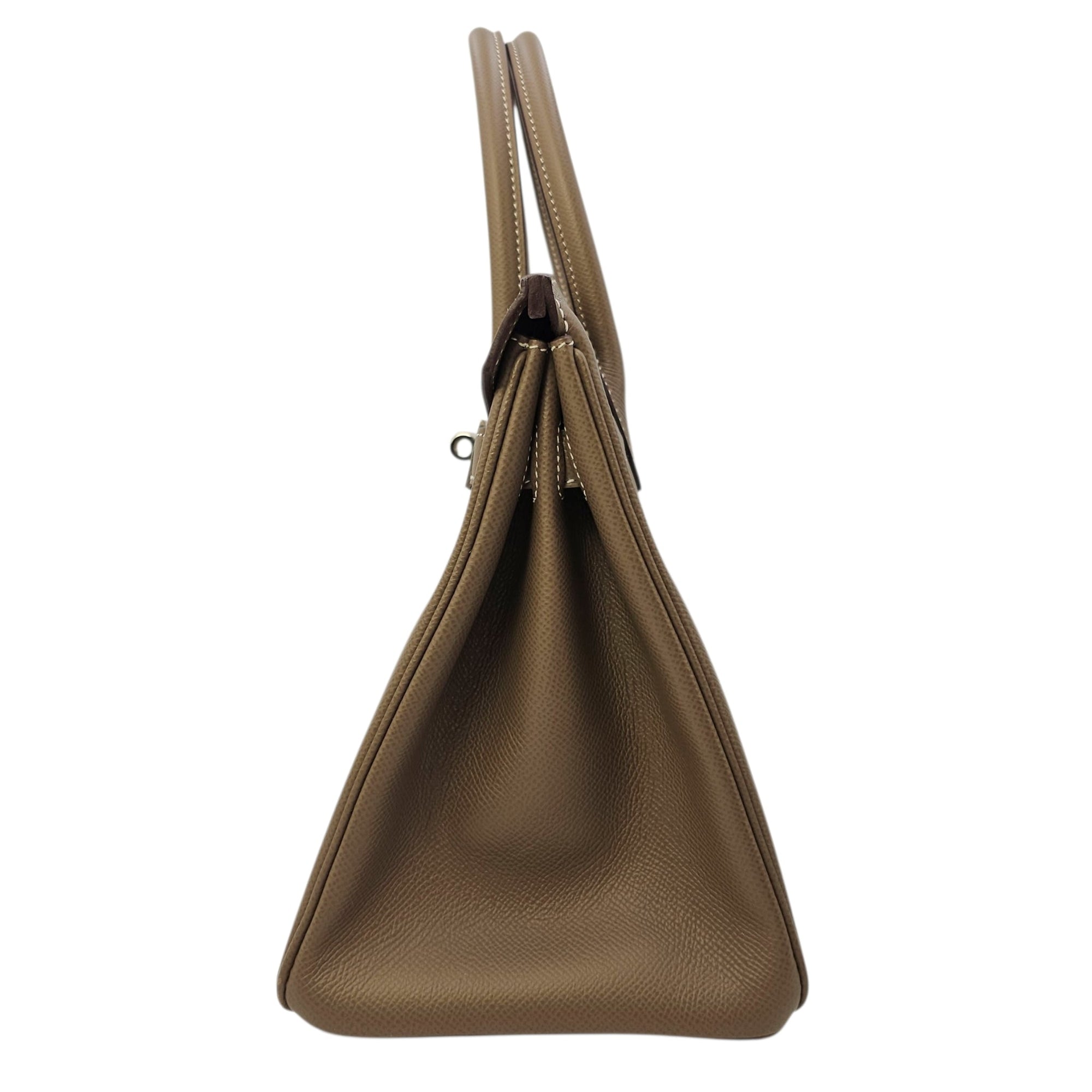 Birkin 30 Etoupe in Epsom Palladium hardware CL2602-19475 4