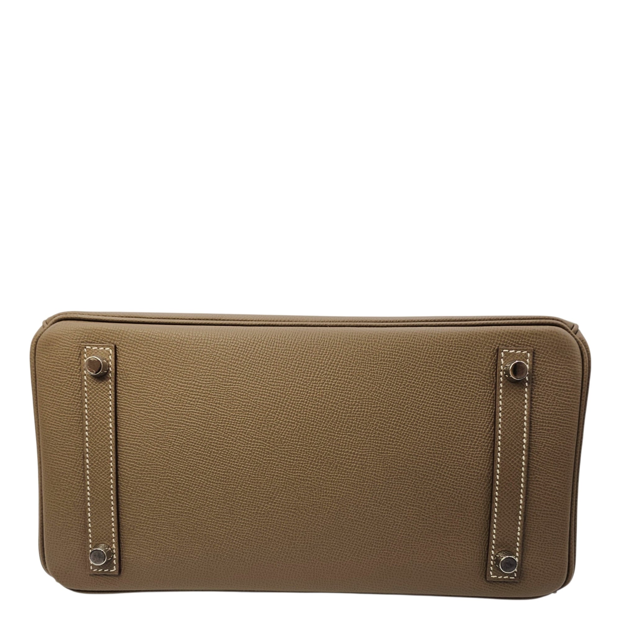 Birkin 30 Etoupe in Epsom Palladium hardware CL2602-19475 5