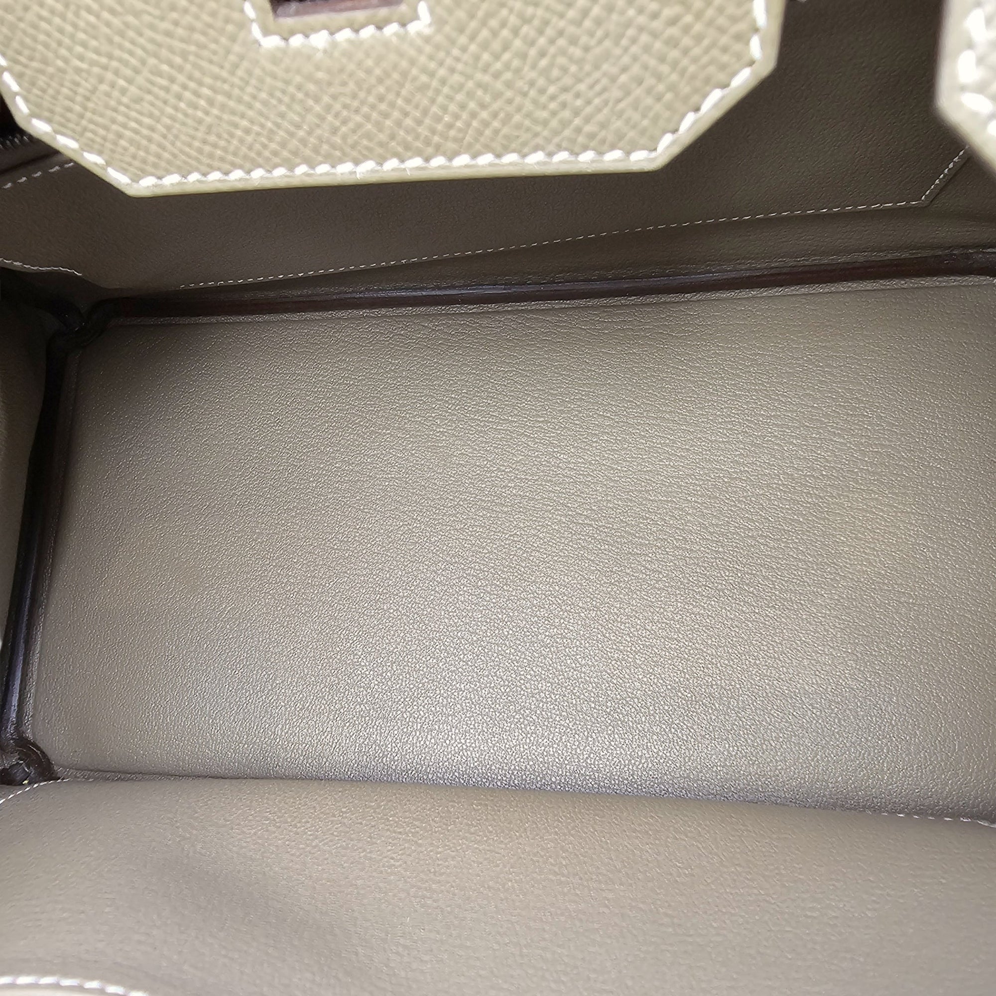 Birkin 30 Etoupe in Epsom Palladium hardware CL2602-19475 6