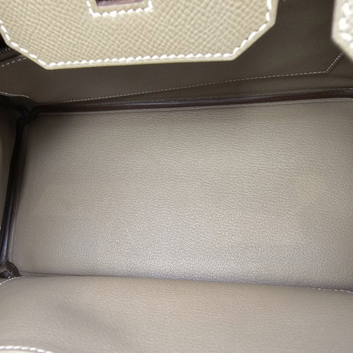 Birkin 30 Etoupe in Epsom Palladium hardware CL2602-19475 6