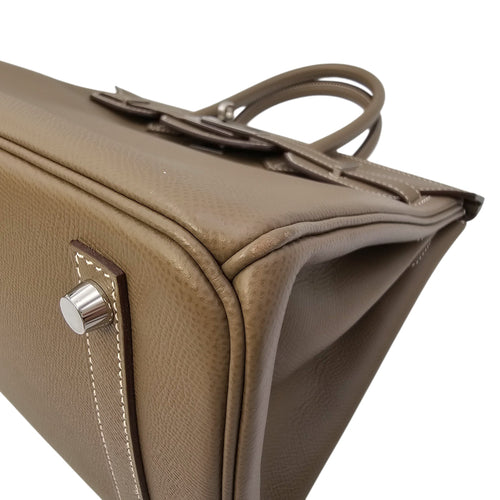 Birkin 30 Etoupe in Epsom Palladium hardware CL2602-19475 7