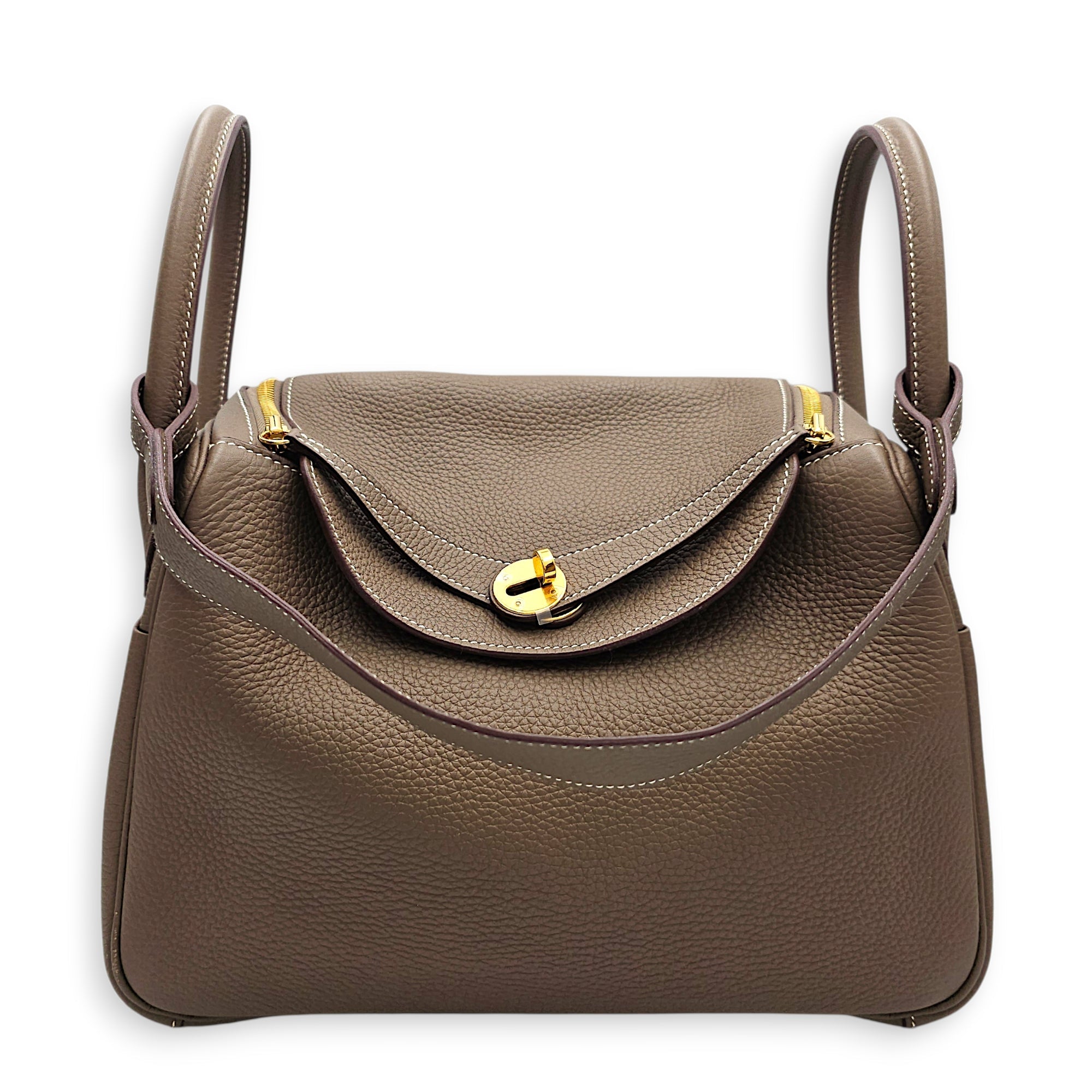 Lindy 30 Etoupe in Clemence Gold hardware CL2602-19477 8