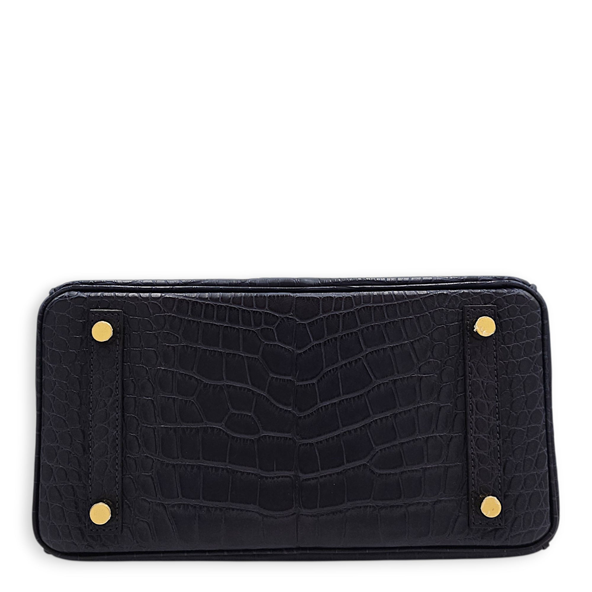 Birkin 25 Blue Indigo in Matte Alligator Gold hardware CL2602-19500 5