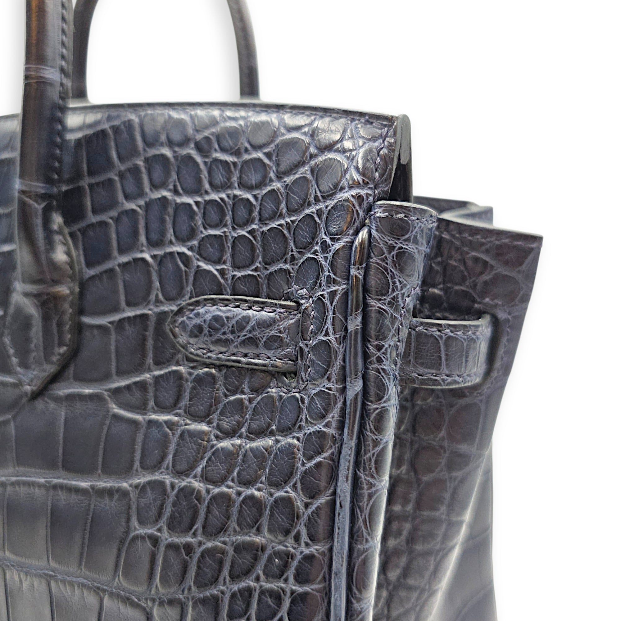 Birkin 25 Blue Indigo in Matte Alligator Gold hardware CL2602-19500 7