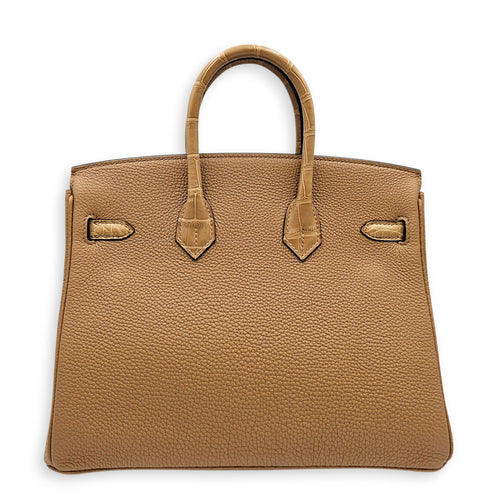 Birkin Touch 25 Chai in Togo/Matte Alligator Permabrass hardware CL2602-19509 2