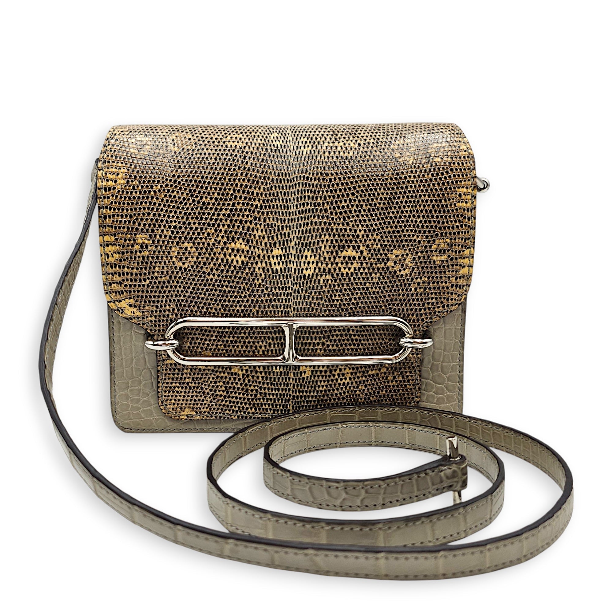 Roulis Touch Mini Ombre/Gris Perle in Lizard/Matte Alliagator Palladium hardware CL2602-19512 9