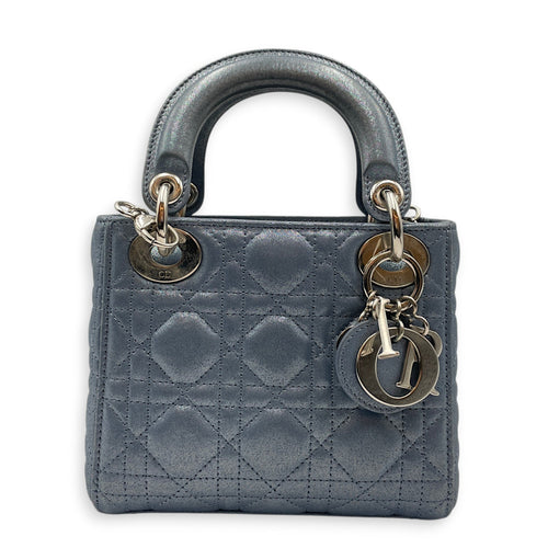 Lady Dior Mini Blue Crossbody Bag in Lambskin Silver hardware CL2602-19521 1