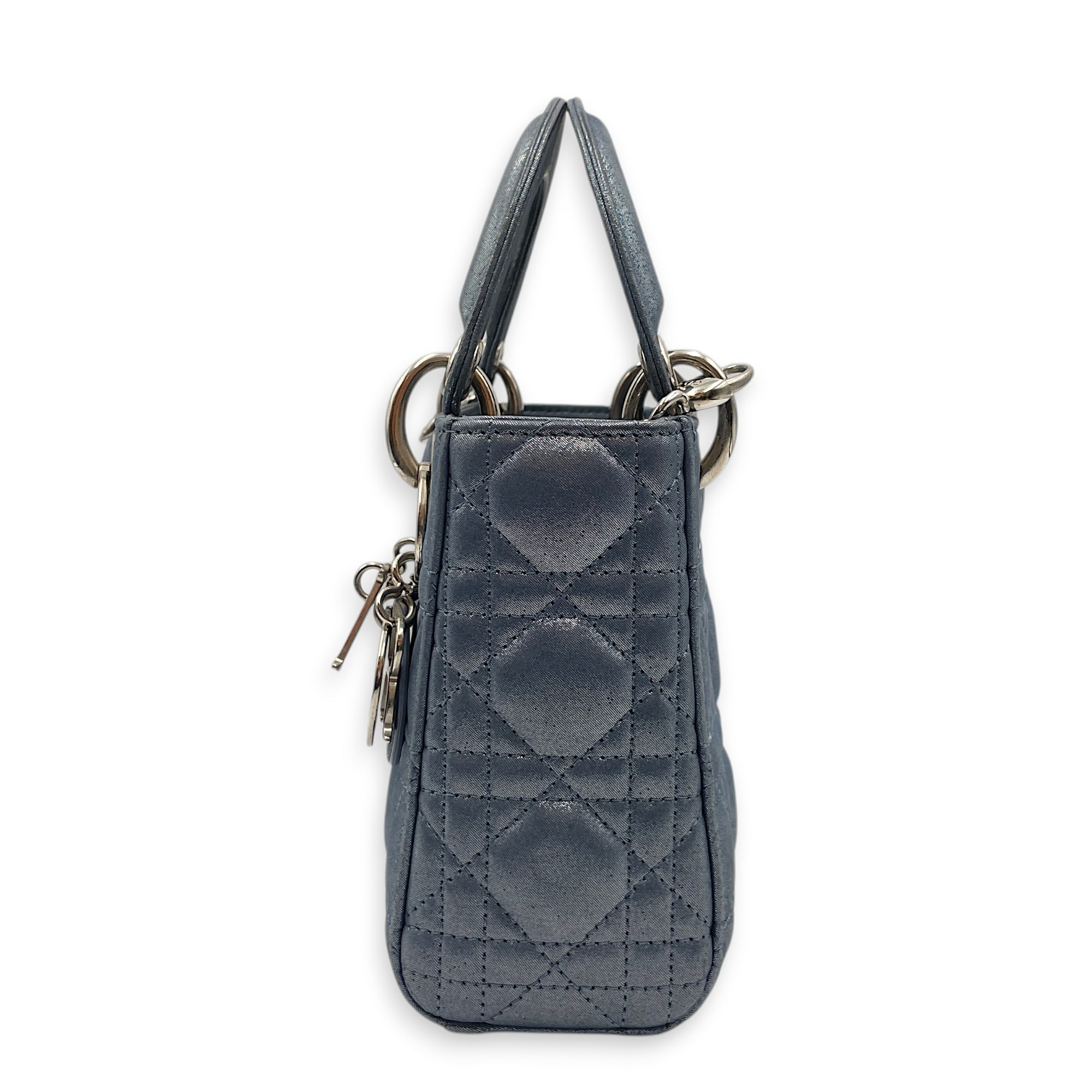 Lady Dior Mini Blue Crossbody Bag in Lambskin Silver hardware CL2602-19521 3