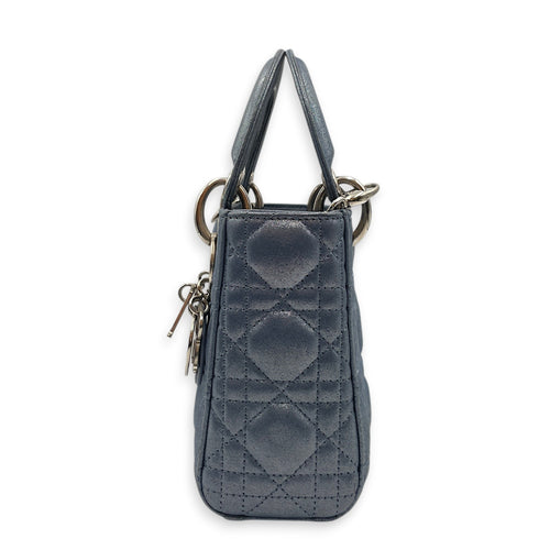 Lady Dior Mini Blue Crossbody Bag in Lambskin Silver hardware CL2602-19521 3