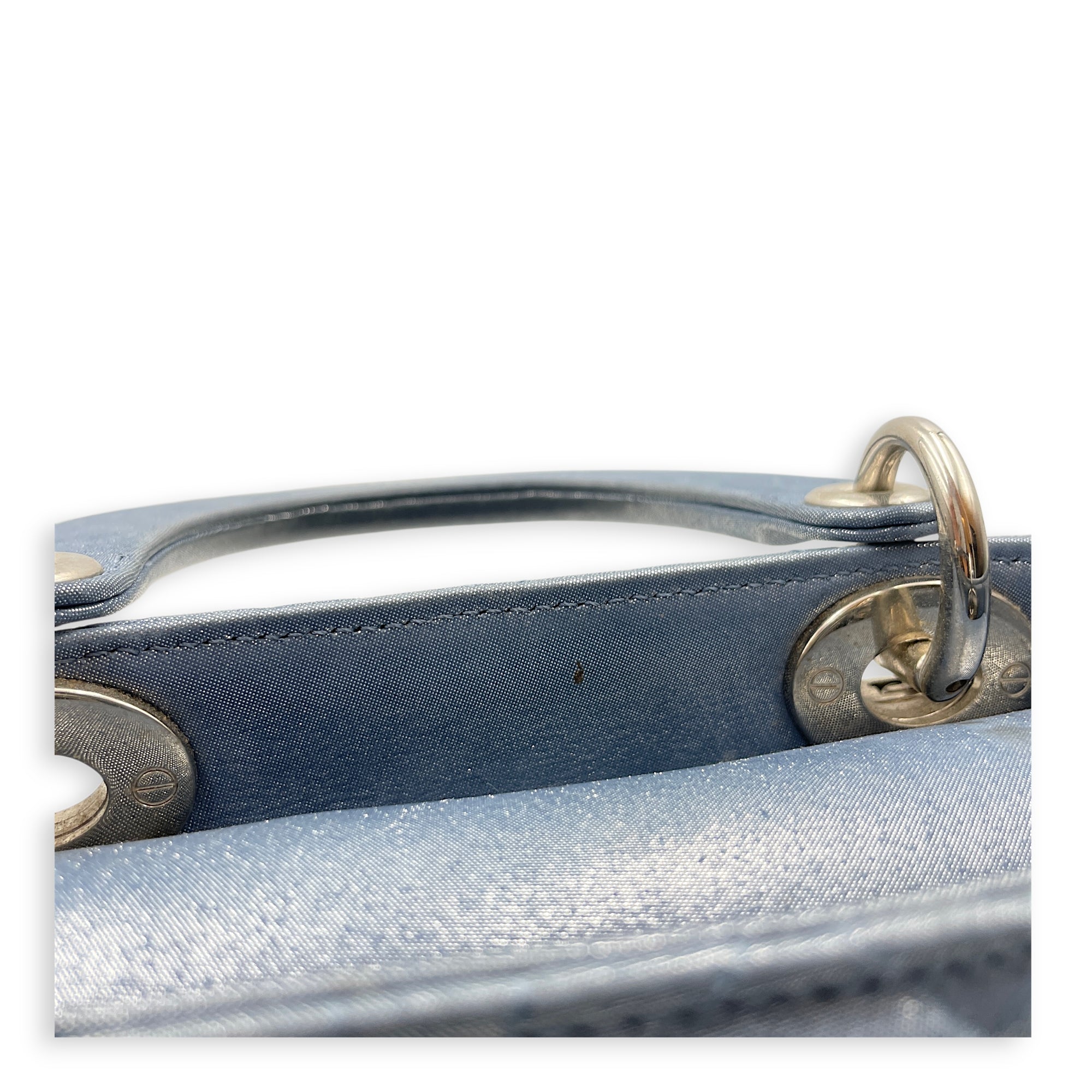 Lady Dior Mini Blue Crossbody Bag in Lambskin Silver hardware CL2602-19521 9