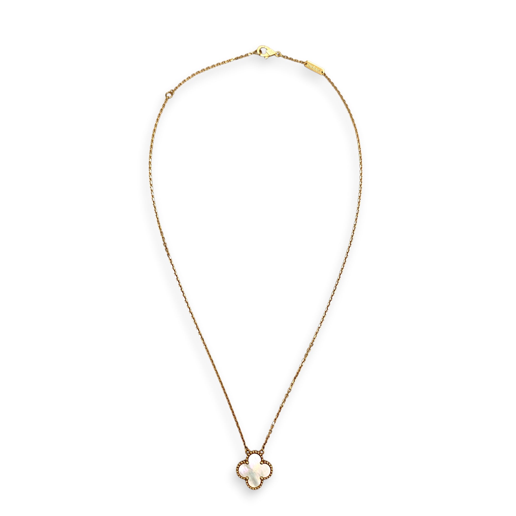 Vintage Alhambra Pendant Necklace in White CL2602-19536 2