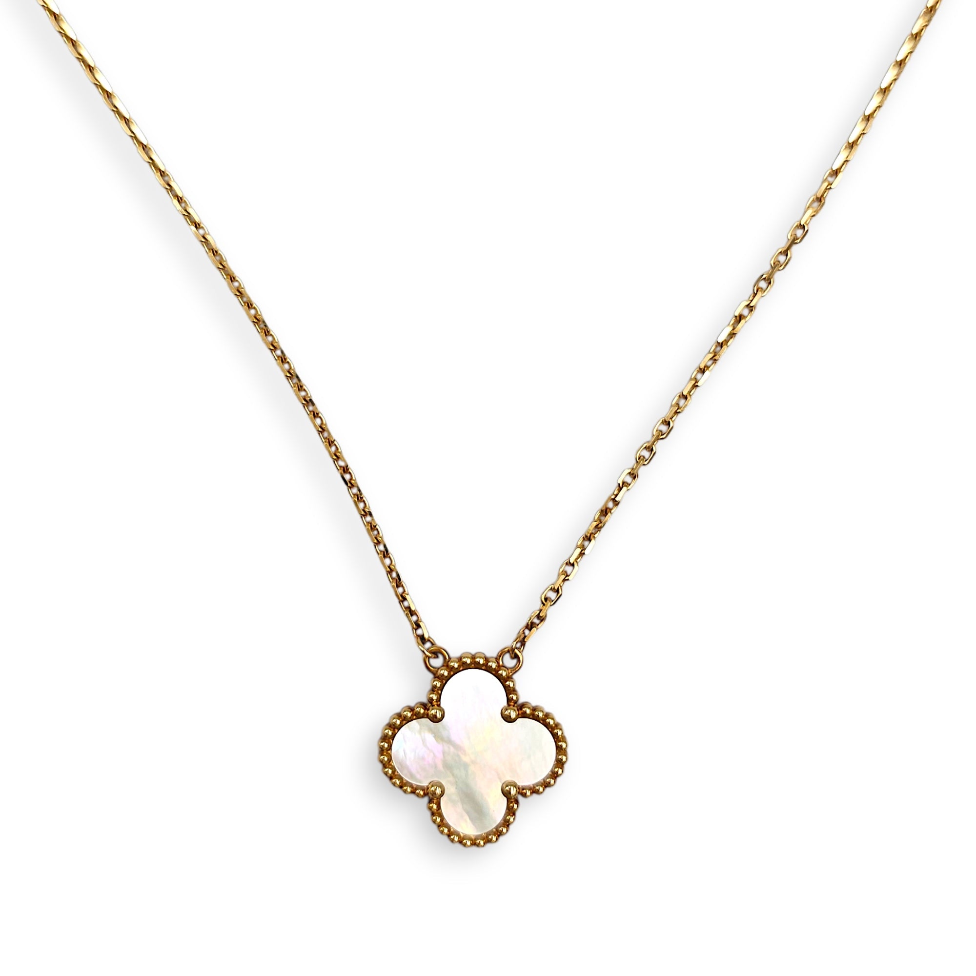 Vintage Alhambra Pendant Necklace in White CL2602-19536 3