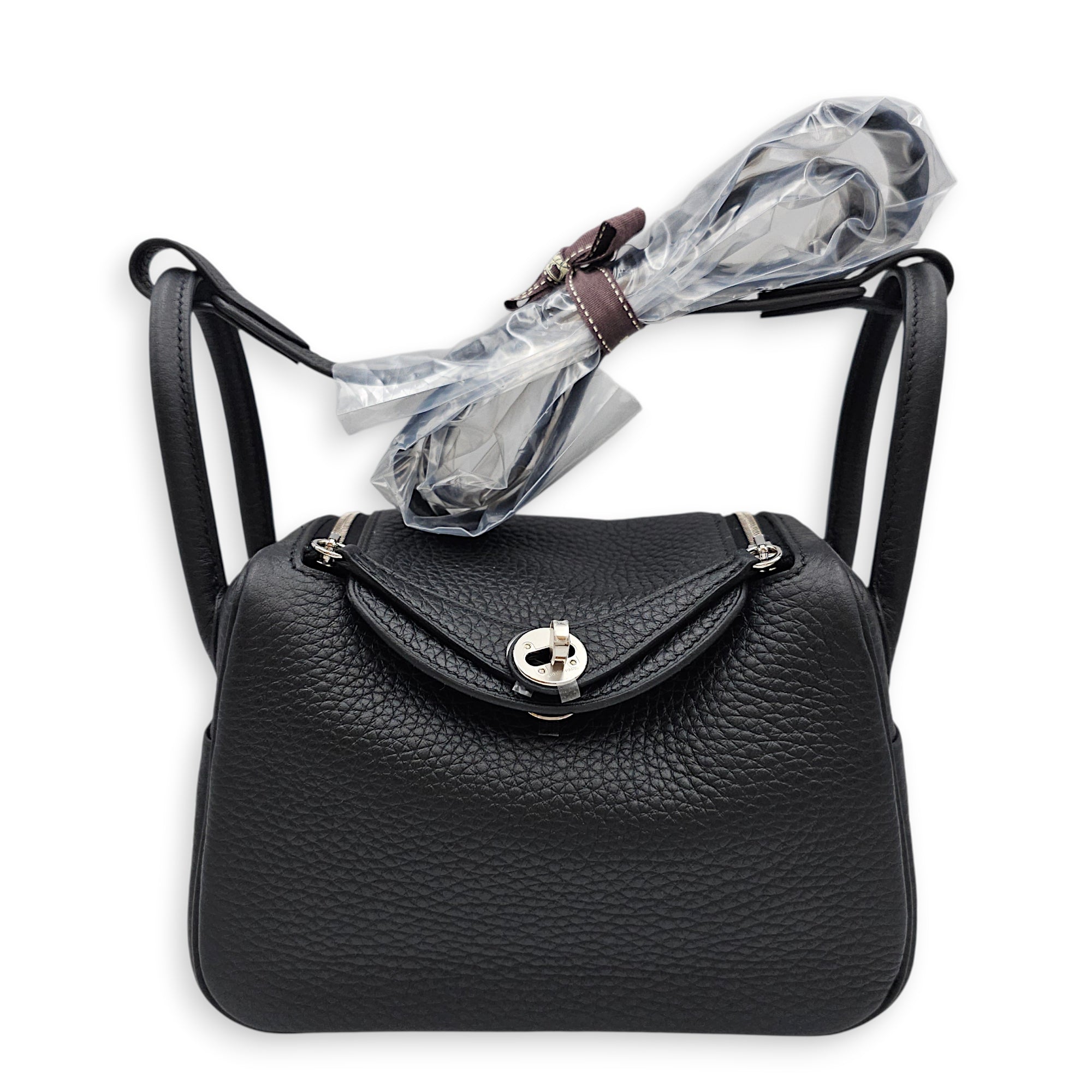 Lindy II Mini Black in Clemence Palladium hardware