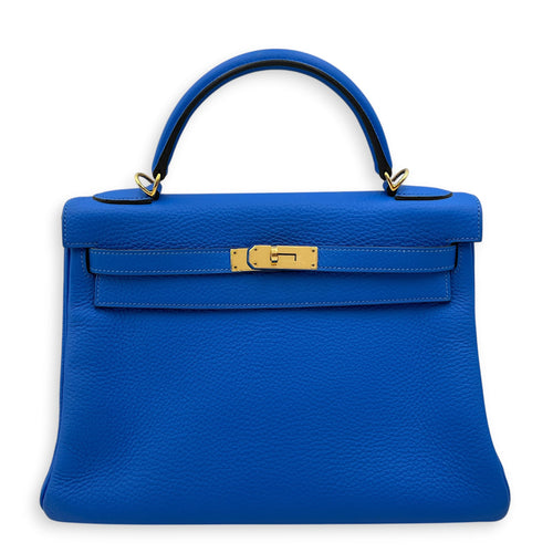 Kelly 32 Blue Hydra in Clemence Gold hardware CL2602-19566 1