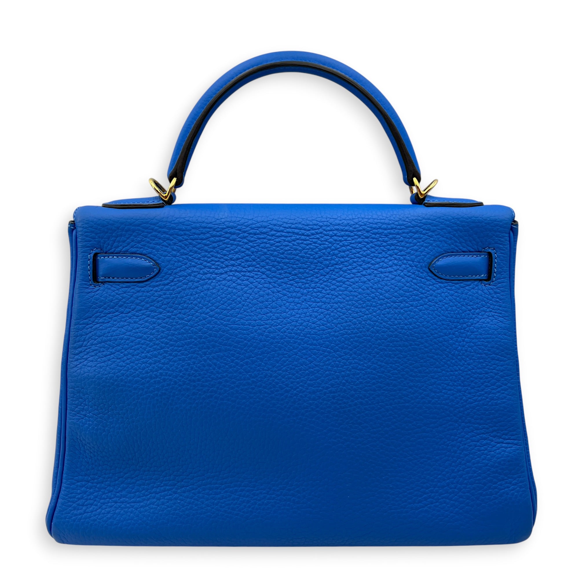 Kelly 32 Blue Hydra in Clemence Gold hardware