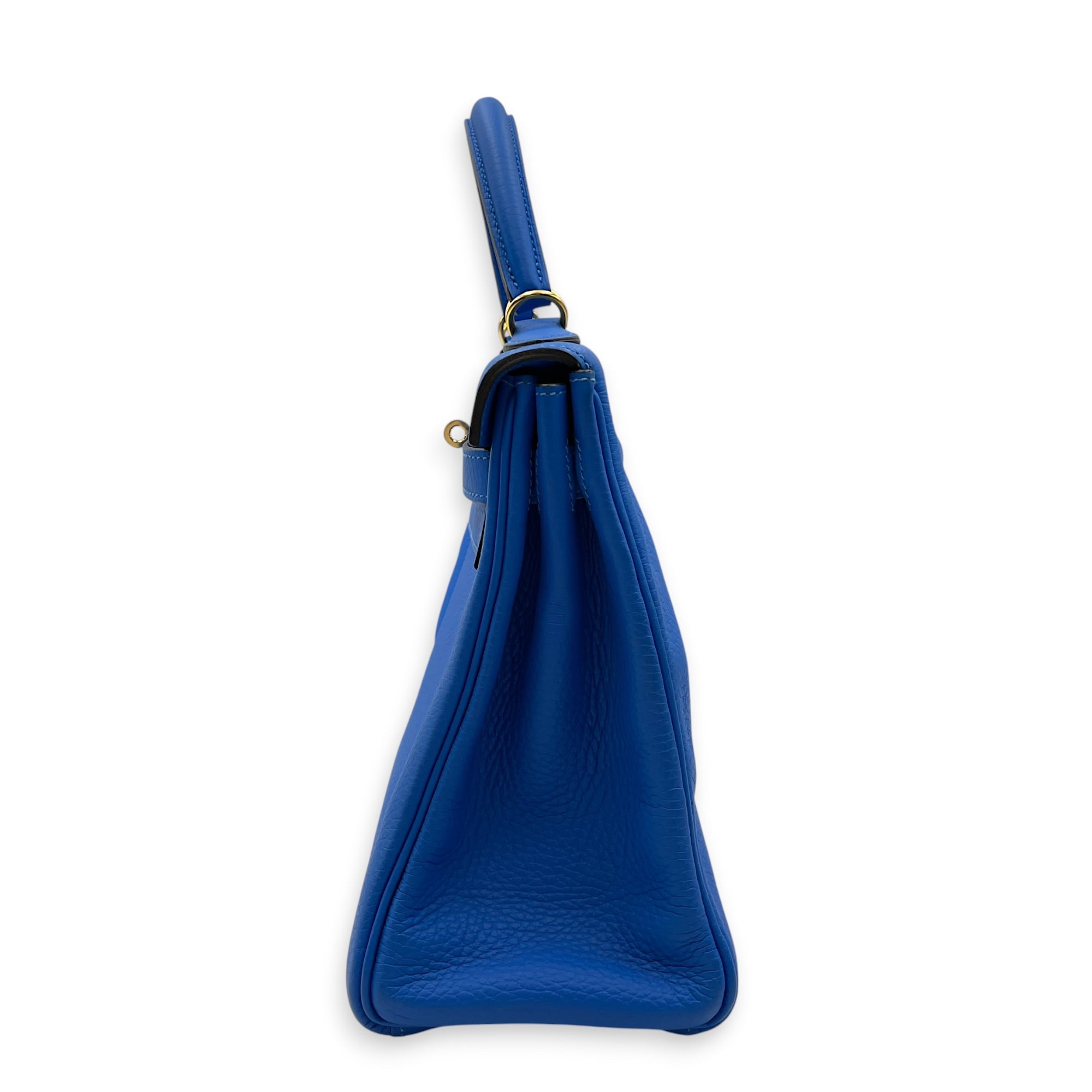 Kelly 32 Blue Hydra in Clemence Gold hardware CL2602-19566 4