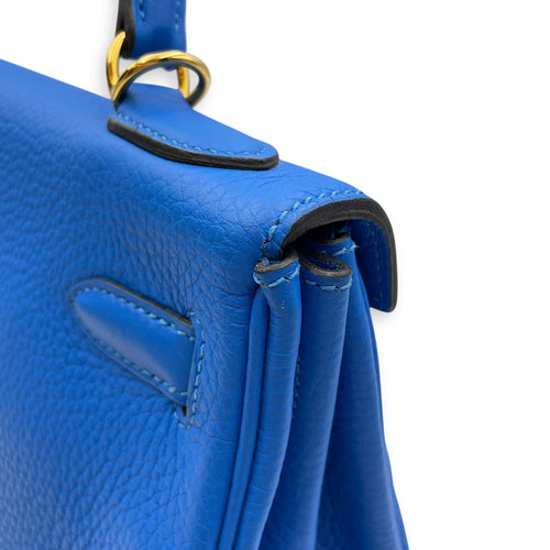 Kelly 32 Blue Hydra in Clemence Gold hardware CL2602-19566 8