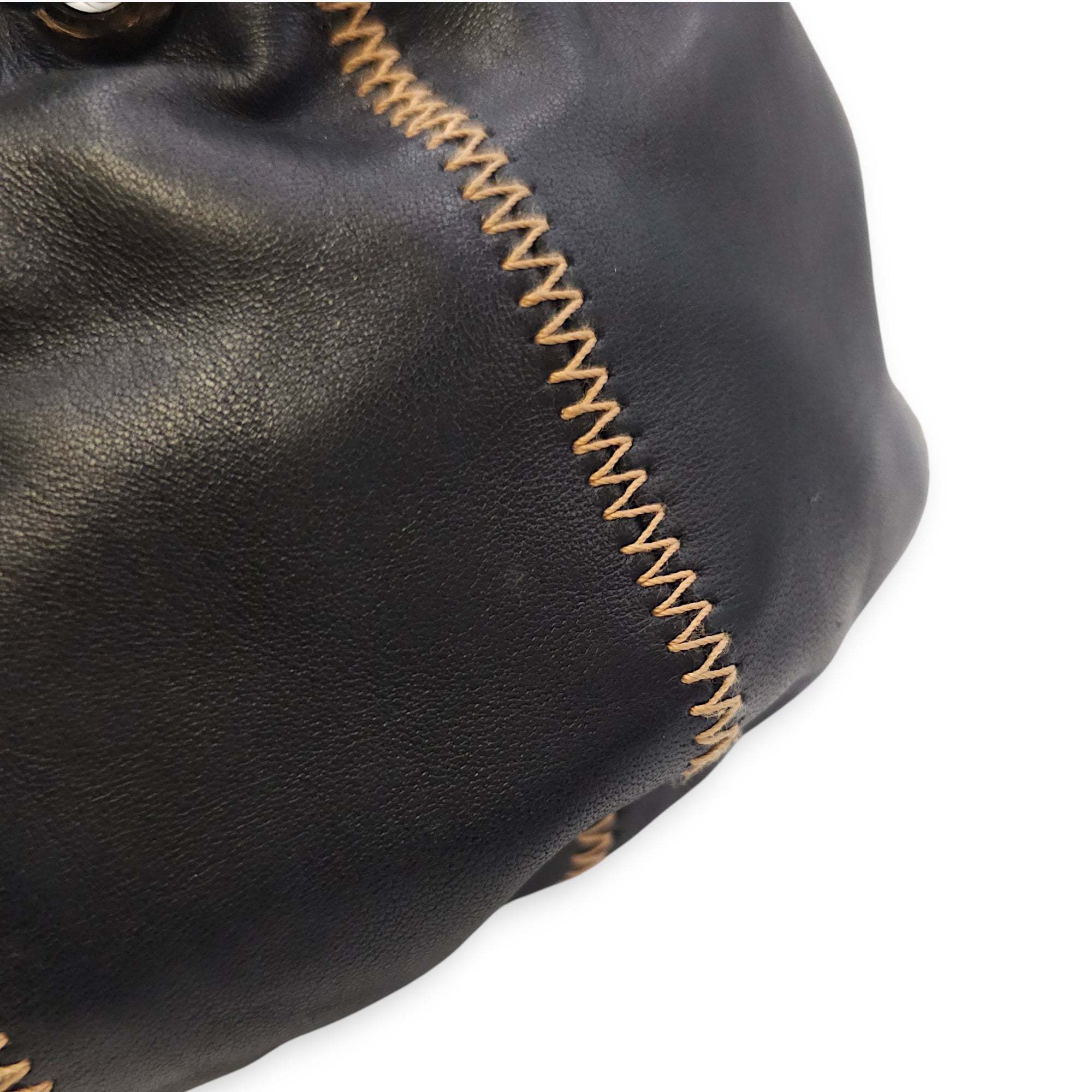 Sac Cordon Mini Black Pouch in Lambskin Palladium hardware CL2602-19581 16
