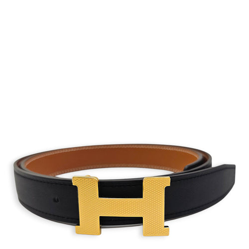 H Belt Kit 24mm x 75cm Gold/Black Belt in Epsom/Swift Gold hardware CL2602-19592 1