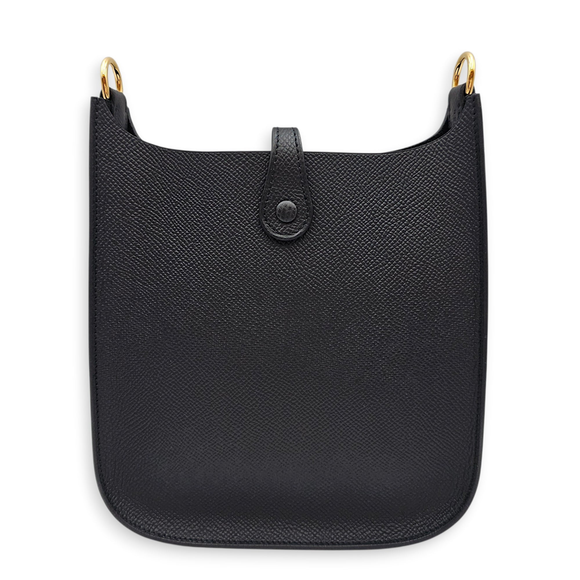 Evelyne Sellier Mini Black in Epsom Gold hardware CL2602-19634 2