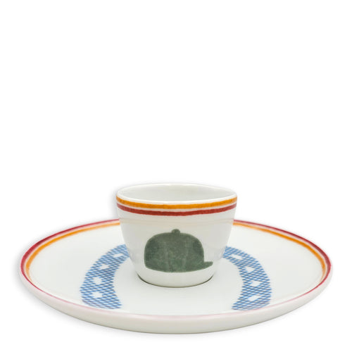 Saut Hermès egg cup and saucer Tableware