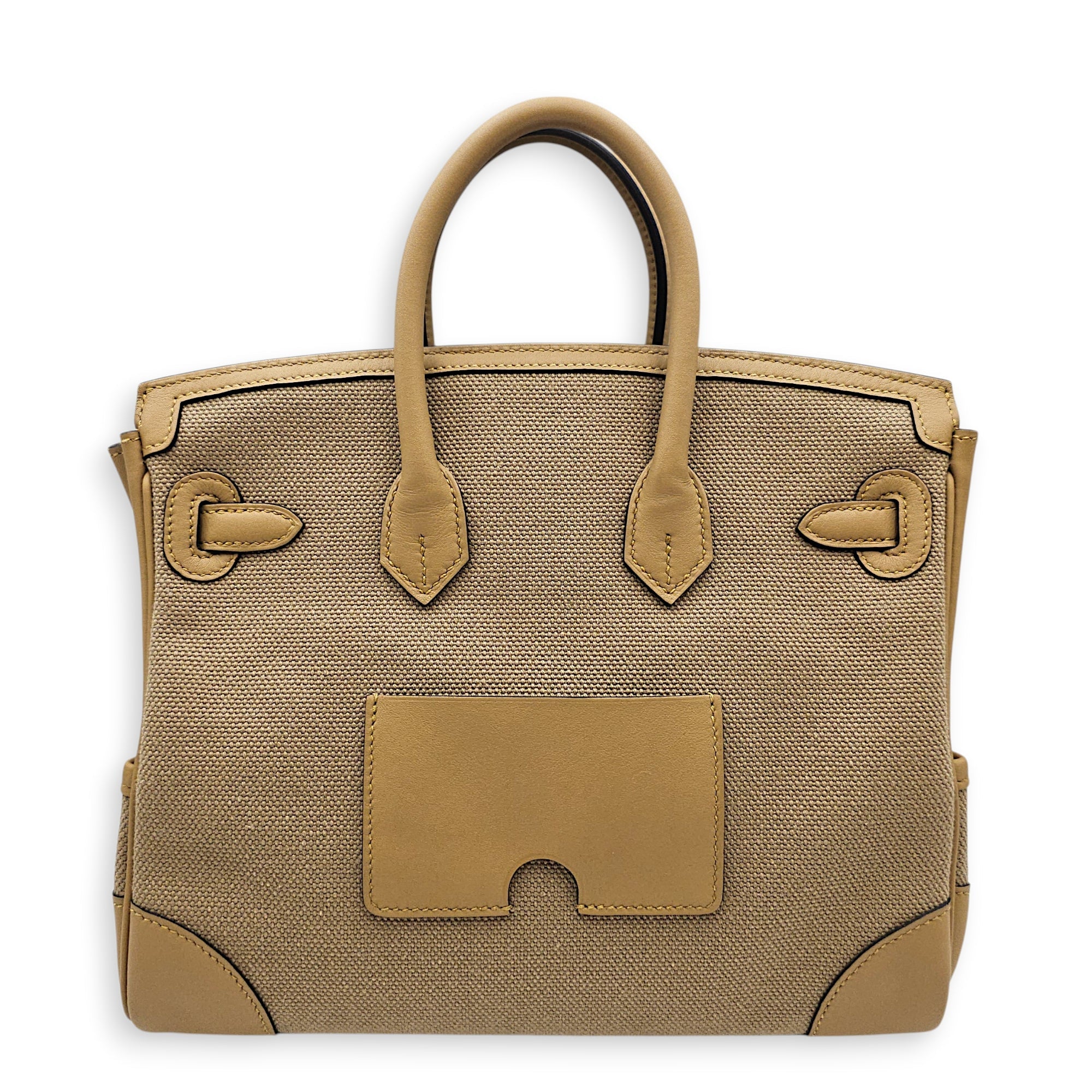 Cargo Birkin 25 Beige Marfa/Poussiere in Swift/Toile Palladium hardware CL2602-19654 2
