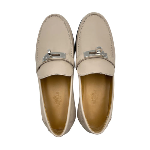 Destin  35 Beige Nomade Loafers in Calfskin Palladium hardware CL2602-19660 1