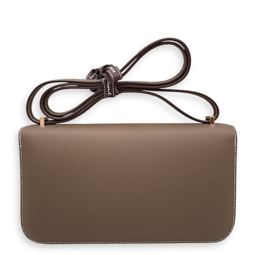 Constance Elan Etoupe in Epsom Rose Gold hardware