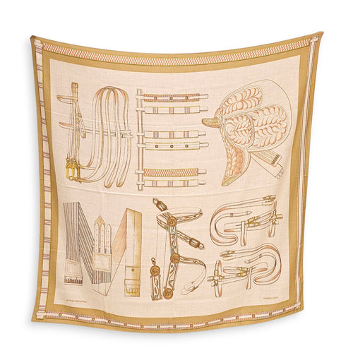 Lettres Equestres 140 Beige/Dore Shawl CL2602-19666 1