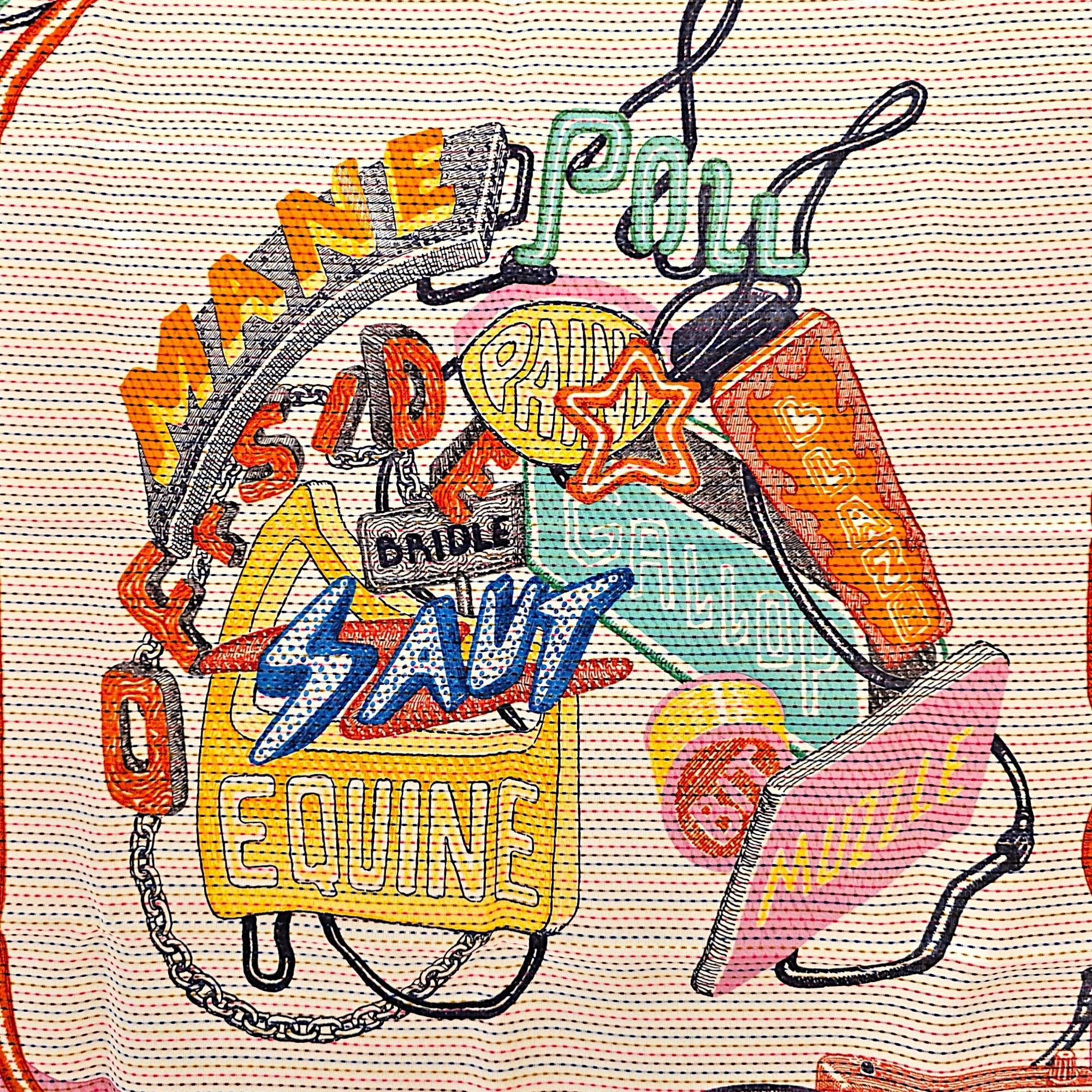 Chevaloscope Neon Pointille 70 Multi-colour Scarf CL2602-19669 2