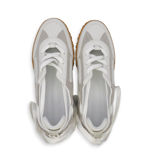 Mascot Sneaker 37 Blanc/Prunoir Sneakers in Calfskin